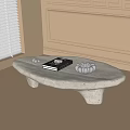 Modern stone coffee table 3d model