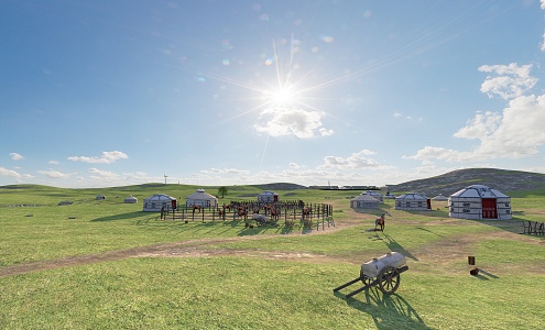 grassland herdsmen 3d model