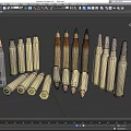 Bullet Rifle Bullet Machine Gun Bullet Ammunition Piercing Bullet Case Bullet Low Mold Low Face Bullet Simple Mold Game Bullet 3d model