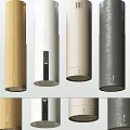 Various Colored Cylindrical Kitchen Appliances With Modern Design And Sleek Finish