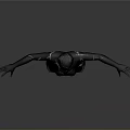 Catwoman In Black Bodysuit With Cat Ear Mask Arms Outstretched Against Gray Background