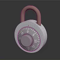 Commercial Security Combination Lock Equipment With Mechanical Dial And Durable Metal Construction 3d model