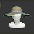 Fashionable Wide Brim Straw Hat With Pink Ribbon For Summer