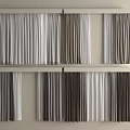 Modern Interior Curtains With Colorful Hanging Fabric In Gray White Brown