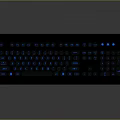 Modern Backlit Keyboard with Blue LED Illumination and Extra Function Keys Design 3d model