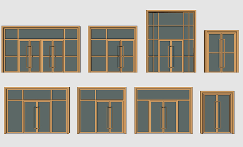 Modern Gate Stainless Steel Glass Gate 3d model