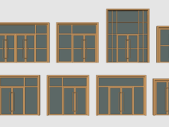 Modern Gate Stainless Steel Glass Gate 3d model