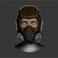 Vintage Industrial Leather Protective Gas Mask Fashion Accessory With Metal Details