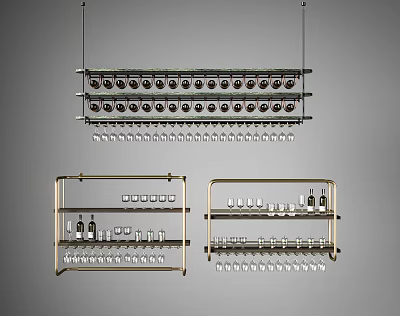 Modern Wine Rack Metal Wine Rack 3d model Modern Wine Rack Metal Wine Rack 3d model