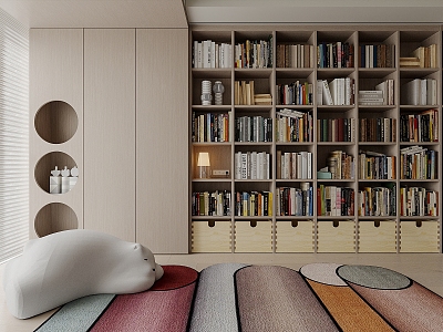 decorative bookcase 3d model