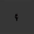 Character Weapon Featuring Dragon Decorated Black Firearm With Red Eyes And Metallic Design