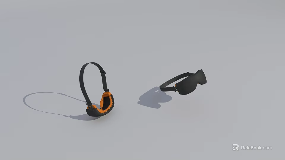 Hardware Tools With Protective Earmuffs And Safety Goggles For Workplace Use 3d model