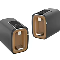 Two Black And Brown Automatic Sensor Dispensers As Daily Use Electrical Appliances