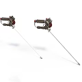Dual Mechanical Tools With Long Rods And Red Black Components For Industrial Use
