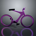 Purple Bicycle With Modern Sleek Frame And Reflective Surface Design 3d model