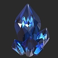 Water crystal ore crystal crystal crystal crystal crystal crystal crystal crystal pile blue crystal crystal cartoon crystal 3d model