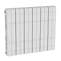 Sleek White Modern Radiator Design With Vertical Panels For Home Heating