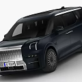 Dark Blue Luxury MPV Featuring Chrome Grille And Modern Exterior Design Elements 3d model