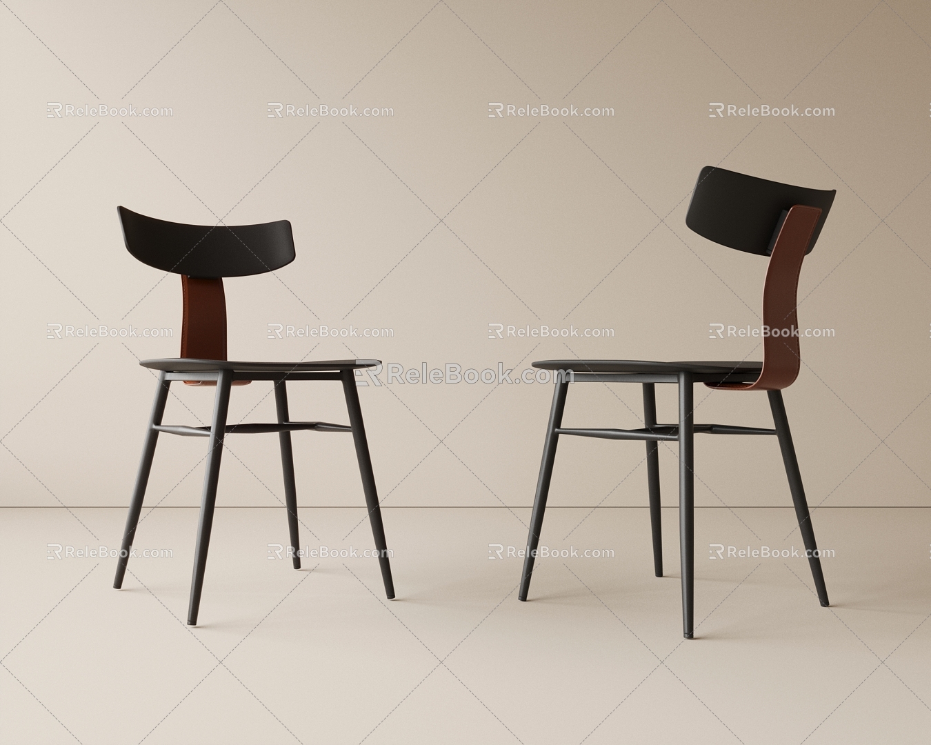 Modern Dining Chair Single Chair 3d model