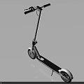 Modern Electric Scooter Sports Equipment With Black Handlebar White Deck And Two Wheels
