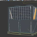 Industrial Equipment Cooling Tower with Grid Front Panel Metal Structure and Double Top Units