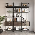 Bookshelf Minimalist Bookshelf Storage Rack 3d model