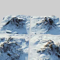 Natural Scenic Garden Landscape Featuring Snow Covered Peaks And Rocky Terrain