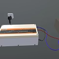White Daily Electrical Power Device With Plug Connecting Cables And Control Knob For Home Use