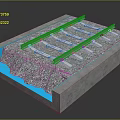 Railway Track Structure With Concrete Base Sleepers Gravel Ballast And Design