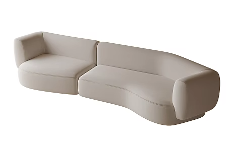 Modern Curved Sofa 3d model