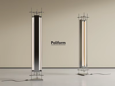 Poliform Modern Floor Lamps With Sleek Metal Frame And Vertical Design 3d model