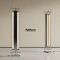 Poliform Modern Floor Lamps With Sleek Metal Frame And Vertical Design