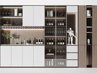 Modern Wine Cabinet 3d model