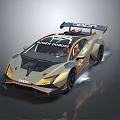Road Runner Race Car With Sleek Gold Black Livery And Rear Wing Design