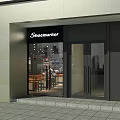 Shoemaker Mall Shoe Store With Glass Front And Interior Display Shelves