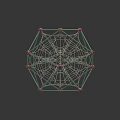 Geometric Climbing Playground Equipment With Green Frame Red Nodes And Circular Soft Base