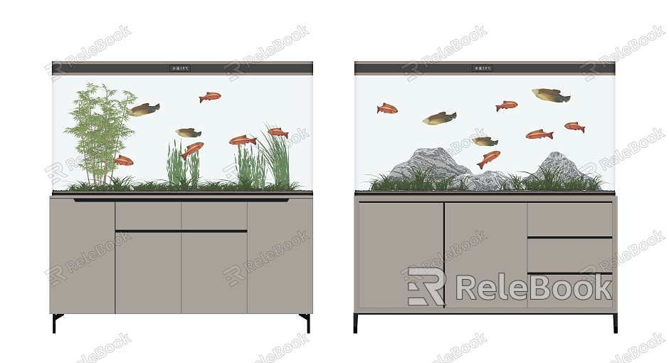 Modern Fish Tank Water Plant model