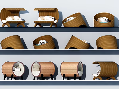 Modern Cattery Cattery Kennel 3d model