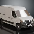 White Renault Cargo Van With Sleek Exterior Design And Black Accents Front View