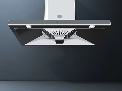 Modern Stainless Steel Kitchen Hood With LED Lights And Efficient Ventilation 3d model