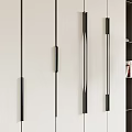 Sleek Modern Metal Handles For White Cabinet Doors With Black And Silver Finish