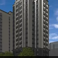 Modern High Rise Residential Building With Glass Curtain Walls And White Exterior Design