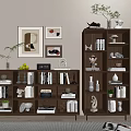 Modern bookcase 3d model