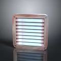 Metal Ventilation Grille With Square Frame And Louvered Slats For Industrial Use