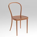 Copper Colored Metal Single Chair With Modern Minimalist Design And Sleek Curved Backrest