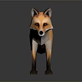 Game And Film Character 3D Modeled Orange Fox With Realistic Fur And Tail
