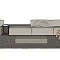 Modern sofa coffee table combination 3d model