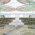 High-speed railway station Waiting Hall 3d model