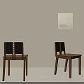 Natural Solid Wood Dining Chairs With Fabric Backrest For Warm Neutral Minimalist Home Dining Room