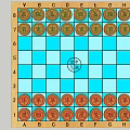 Traditional Chinese Chessboard With Blue White Grids Chu He Han Jie And Pieces